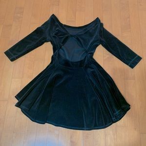 Romantic mini black dress size Small
